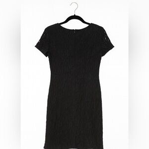 Ann Taylor Petites Navy Blue Lace Dress Size 10P Classic Lined Elegant